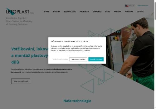 Webové stránky Letoplast s.r.o., Letovice