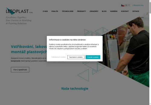 Webové stránky Letoplast s.r.o., Letovice