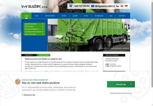 Zobrazit webové stránky V+V SLUŽBY, s.r.o.