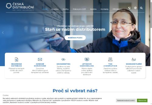 Česká distribuční k.s. nabízí práci na pozici DISTRIBUTOR/KA REKLAMNÍCH LETÁKŮ - OZP v obci Nymburk