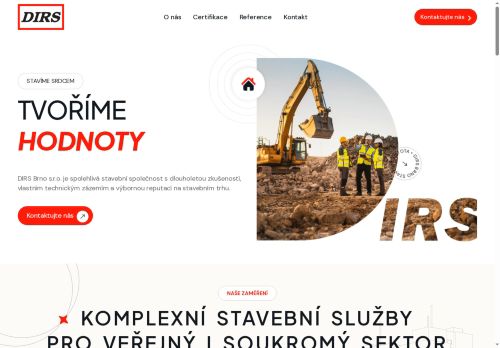 Webové stránky DIRS Brno s.r.o., Brno