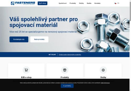 Zobrazit webové stránky FASTENERS CZ, a.s.