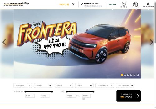 AUTO DOBROVOLNÝ V.M. s.r.o. nabízí práci na pozici Pracovník podpory prodeje nových vozů MG + Opel   m/ž v obci Znojmo