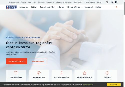 Zobrazit webové stránky Nemocnice Třebíč