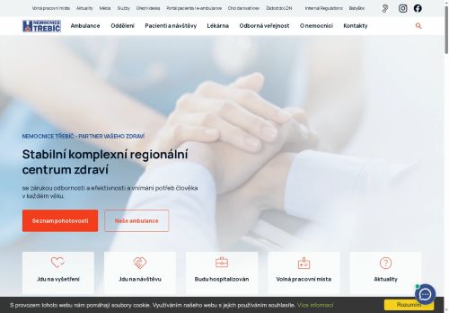 Nemocnice Třebíč, příspěvková organizace nabízí práci na pozici DĚLNÍK STRAVOVACÍHO ZAŘÍZENÍ (M/Ž) v obci Třebíč