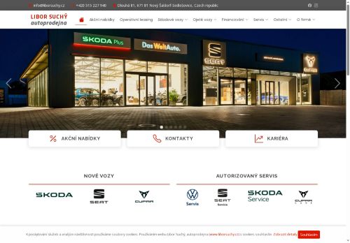 Libor Suchý nabízí práci na pozici Servisní poradce   m/ž v obci Nový Šaldorf-Sedlešovice