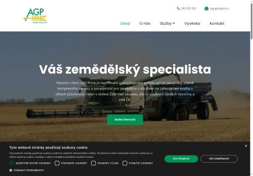 Webové stránky AGROPODNIK, a.s., Velké Meziříčí, Žďár nad Sázavou