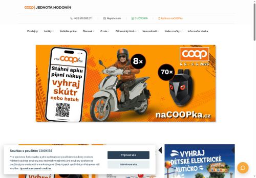 Jednota, spotřební družstvo v Hodoníně nabízí práci na pozici prodavač/prodavačka na prodejnu typu B v obci Ratíškovice