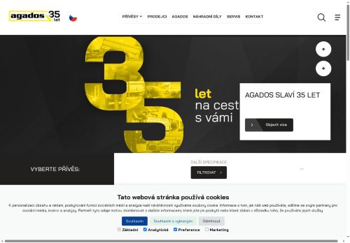 Webové stránky AGADOS, spol. s r.o., Velké Meziříčí