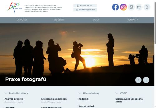 Obchodní akademie, Vyšší odborná škola zdravotnická a Střední zdravotnická škola, Střední odborná škola služeb a Jazyková škola s právem státní jazykové zkoušky Jihlava nabízí práci na pozici Kuchař/kuchařka v obci Jihlava