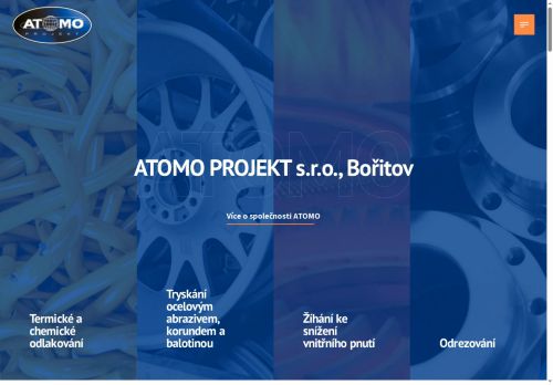 Webové stránky ATOMO PROJEKT s.r.o., Bořitov