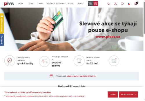 Webové stránky P L E A S s.r.o., Polná