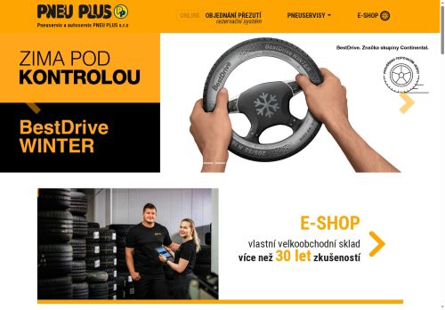 Webové stránky PNEU PLUS  s.r.o., Hodonín