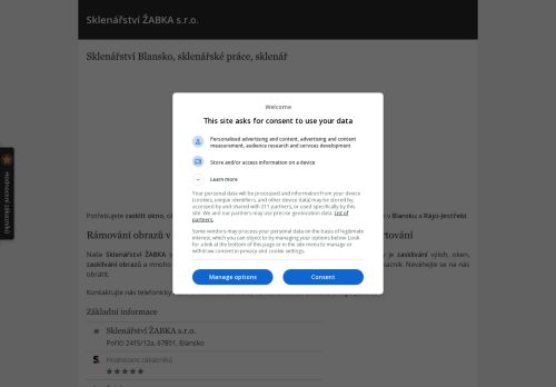 Zobrazit webové stránky Sklenářství ŽABKA s.r.o. Rájec-Jestřebí