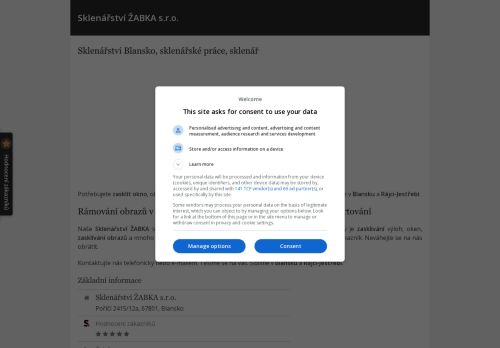 Zobrazit webové stránky Sklenářství ŽABKA s.r.o. Rájec-Jestřebí