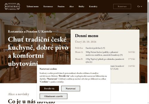 Zobrazit webové stránky Restaurace a Penzion U Kostela