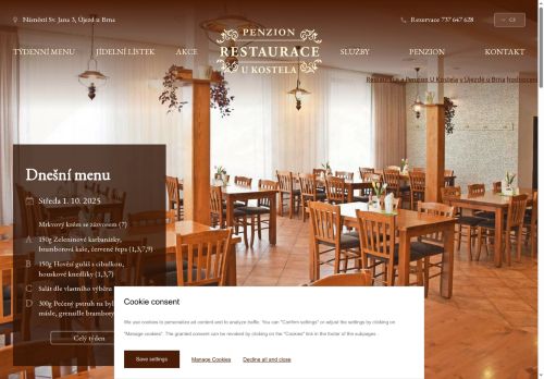 Zobrazit webové stránky Restaurace a Penzion U Kostela