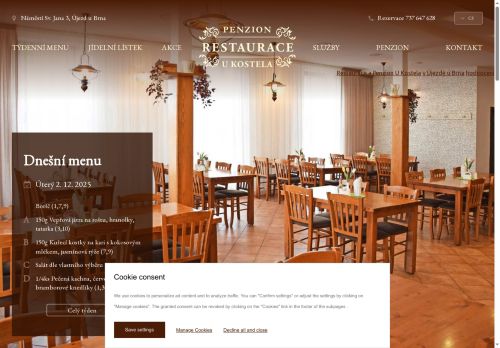 Zobrazit webové stránky Restaurace a Penzion U Kostela