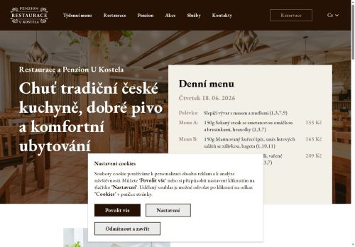 Zobrazit webové stránky Restaurace a Penzion U Kostela