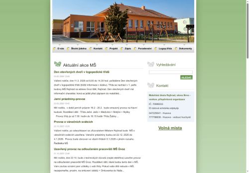 Zobrazit webové stránky Mateřská škola Rajhrad
