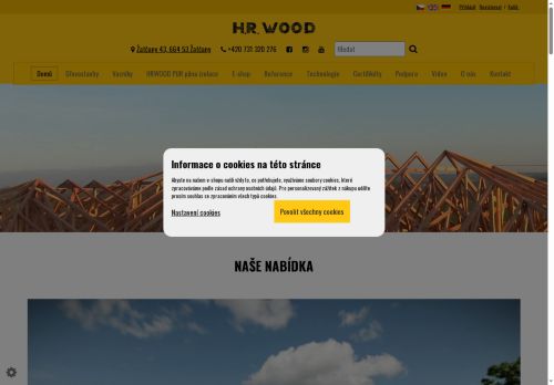 Webové stránky HR WOOD s.r.o., Žatčany