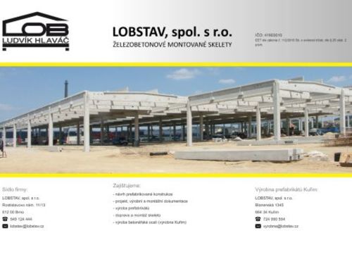 LOBSTAV, spol. s r.o. - Výrobna prefabrikátů Kuřim