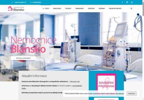 Zobrazit webové stránky Nemocnice Blansko