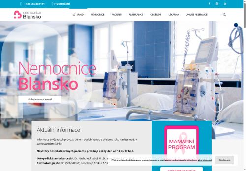 Zobrazit webové stránky Nemocnice Blansko