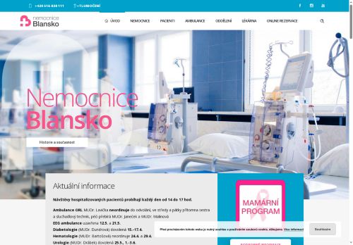Zobrazit webové stránky Nemocnice Blansko