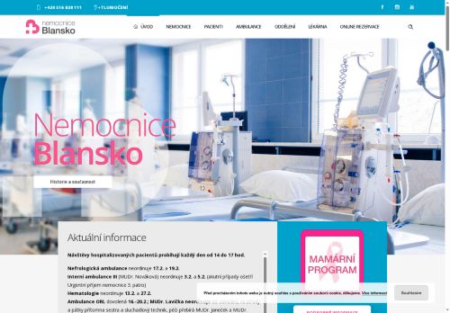 Zobrazit webové stránky Nemocnice Blansko