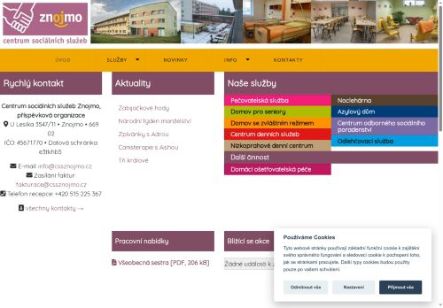 Zobrazit webové stránky Centrum sociálních služeb Znojmo