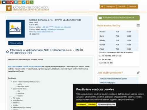 NOTES Bohemia s.r.o. - velkosklad Ivančice