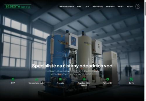 Webové stránky Šebesta, spol. s r.o., Kyjov