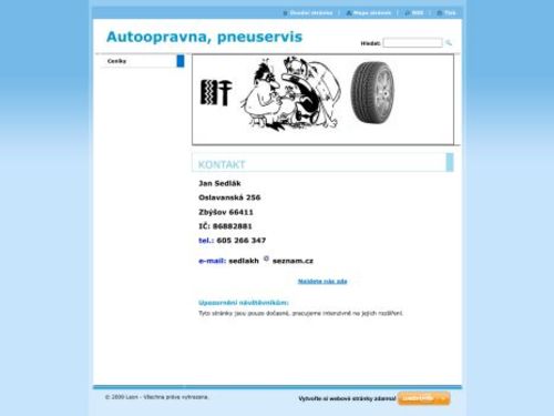 Autoopravna, pneuservis (Jan Sedlák)