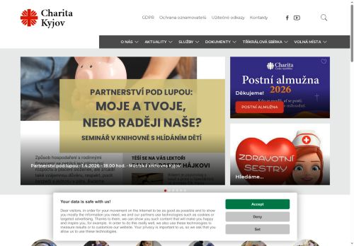 Webové stránky Charita Kyjov, Kyjov