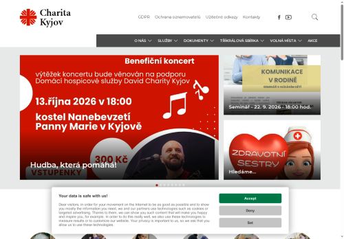 Charita Kyjov nabízí práci na pozici všeobecná sestra (odbornost 913) M/Ž v obci Čeložnice