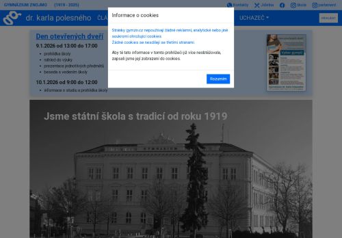 Zobrazit webové stránky Gymnázium Dr. Karla Polesného