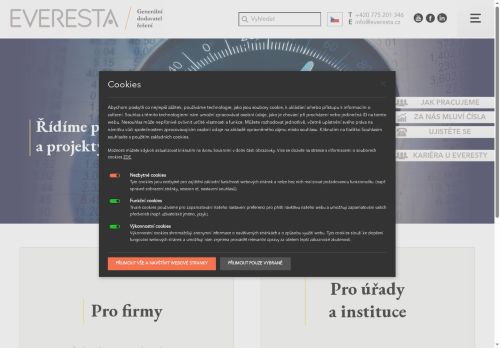 Everesta, s.r.o. nabízí práci na pozici Projektový manažer pro veřejné zakázky v obci Praha