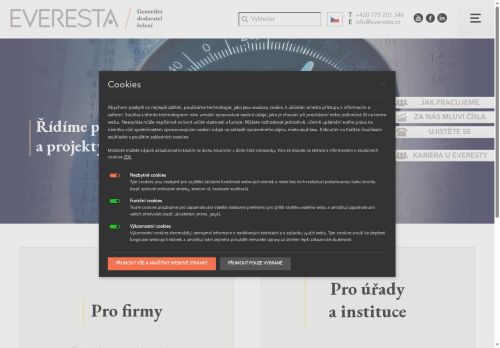 Everesta, s.r.o. nabízí práci na pozici Projektový manažer pro veřejné zakázky v obci Praha
