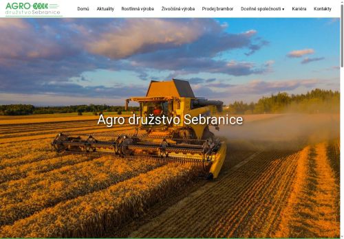 Webové stránky Agro družstvo Sebranice, Sebranice