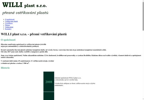 WILLI plast s.r.o. nabízí práci na pozici Operátor výroby, operátorka výroby v obci Litomyšl