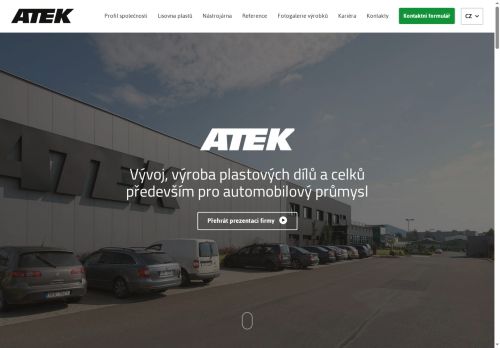 Webové stránky ATEK s.r.o., Moravská Třebová