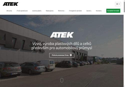 Webové stránky ATEK s.r.o., Moravská Třebová