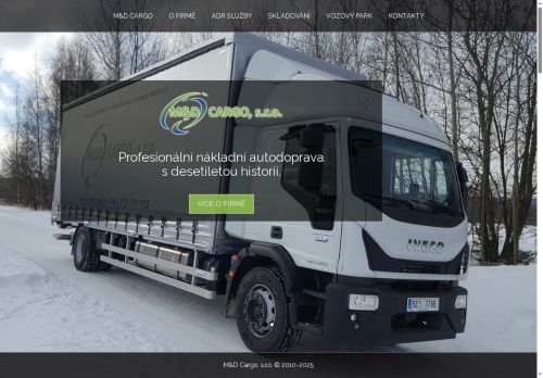 Webové stránky M&D CARGO, s.r.o., Svitavy