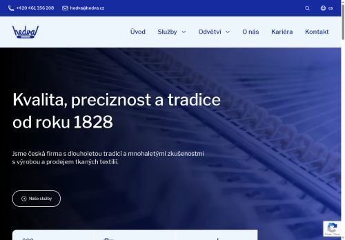 HEDVA, a.s. nabízí práci na pozici Tkadlec/tkadlena v obci Moravská Třebová