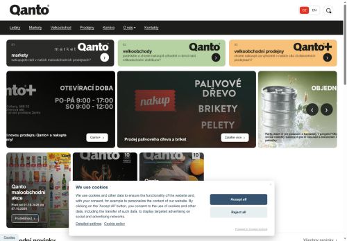 Webové stránky Qanto Services s.r.o., Svitavy