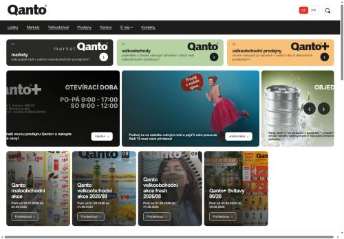 Webové stránky Qanto Services s.r.o., Svitavy