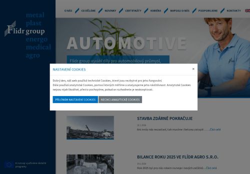 Webové stránky Flídr agro s.r.o., Široký Důl