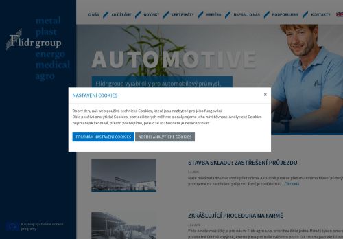 Webové stránky Flídr agro s.r.o., Široký Důl