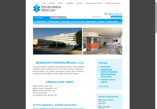 Zobrazit webové stránky Poliklinika Břeclav
